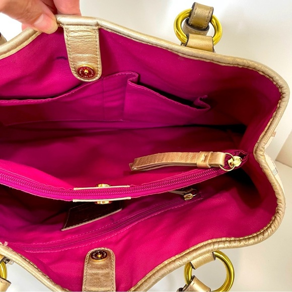 Coach F19176 Peyton Tattersall Plaid Satchel Tote Coated Canvas Ivory Multi H013 - Picture 13 of 16